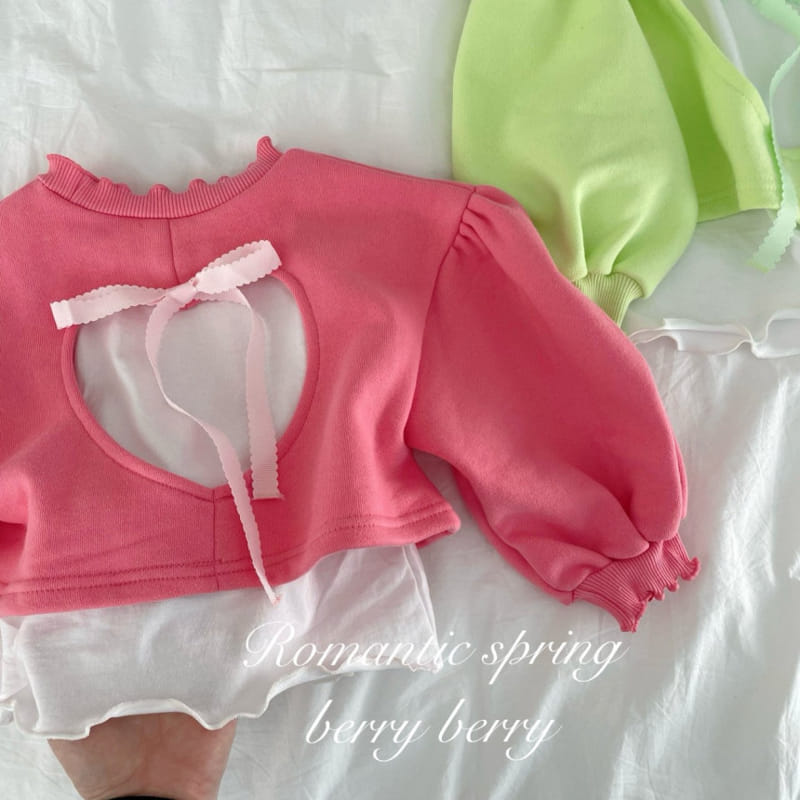 Berry Berry - Korean Children Fashion - #discoveringself - Reversal Heart Sweatshirt - 2