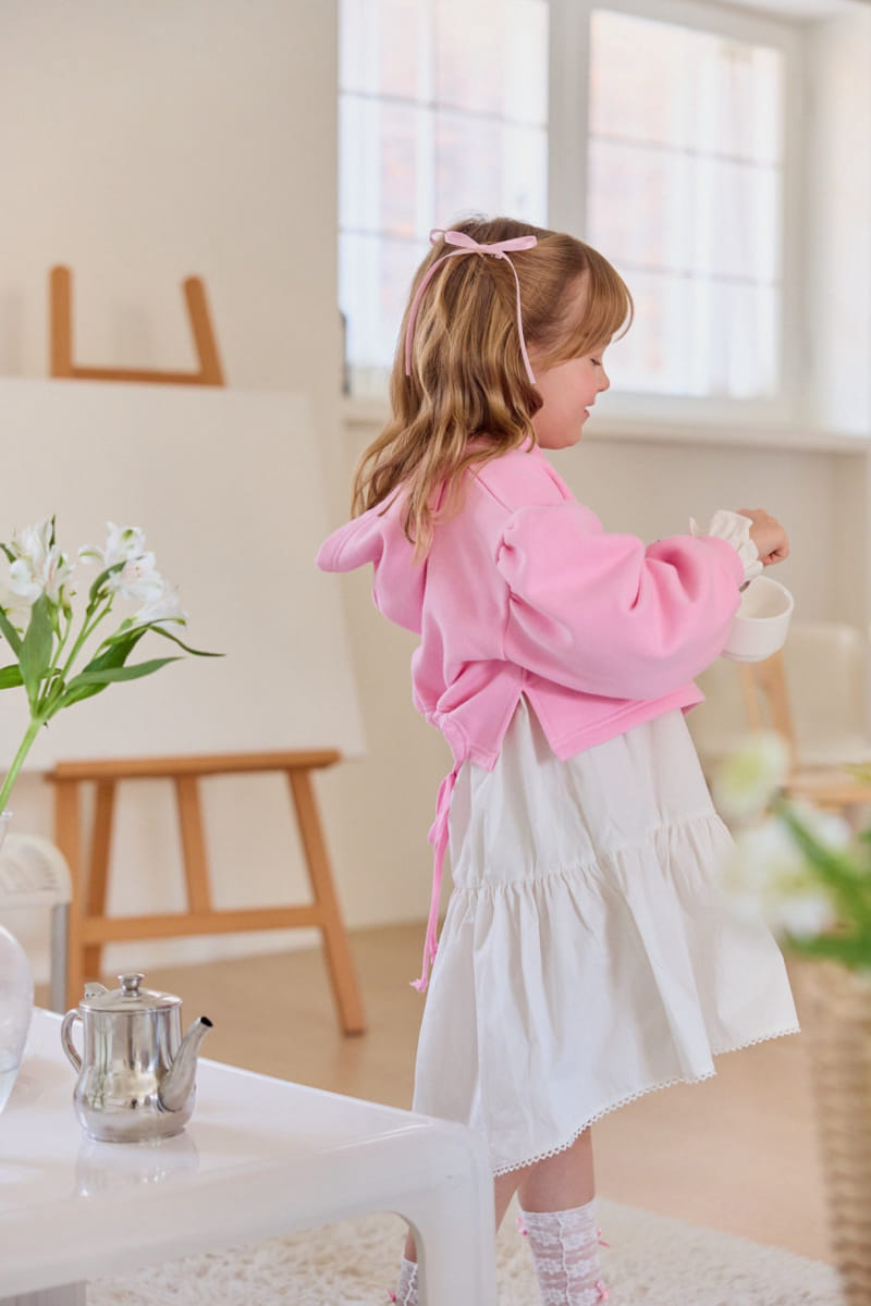 Berry Berry - Korean Children Fashion - #kidsshorts - Ribbon Hoody Tee - 6