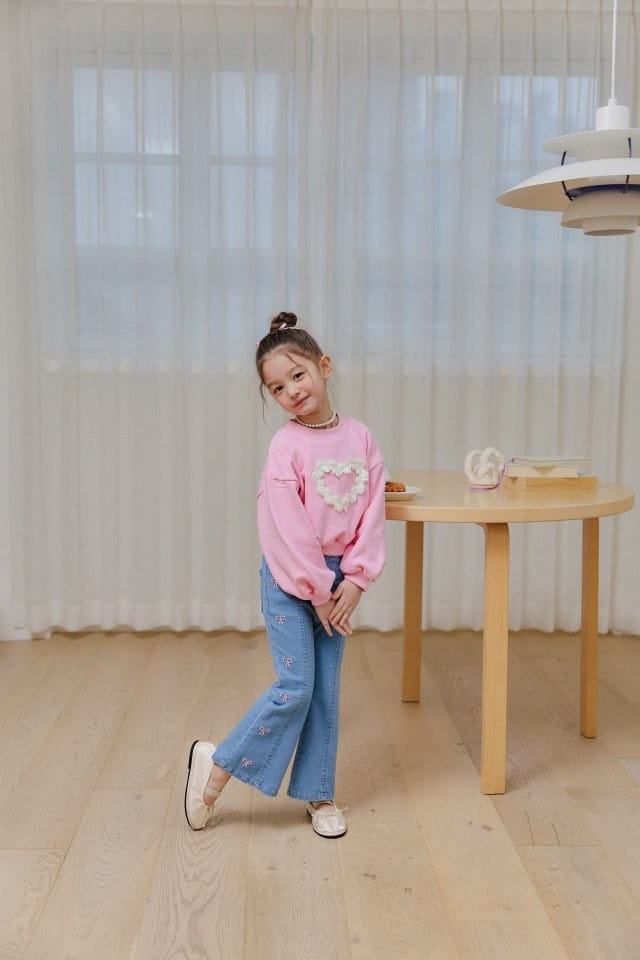 Berry Berry - Korean Children Fashion - #kidsshorts - Ribbon Embroider Tee - 5