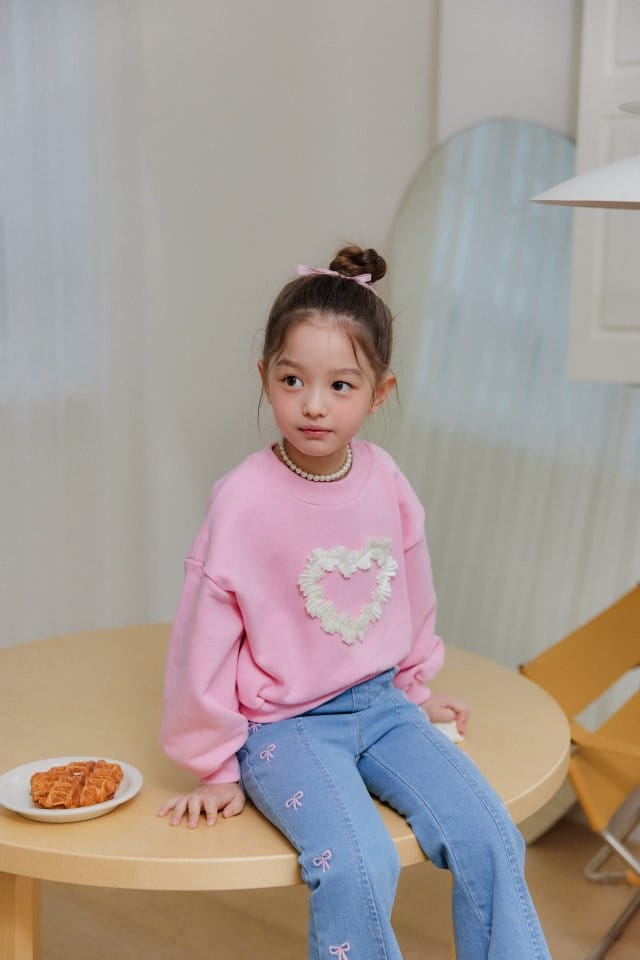 Berry Berry - Korean Children Fashion - #kidsstore - Ribbon Embroider Tee - 6