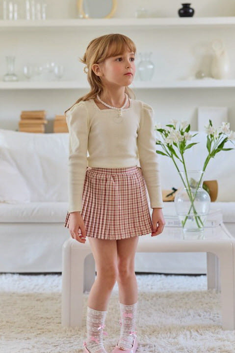 Berry Berry - Korean Children Fashion - #kidsstore - Small Check Skirt - 4