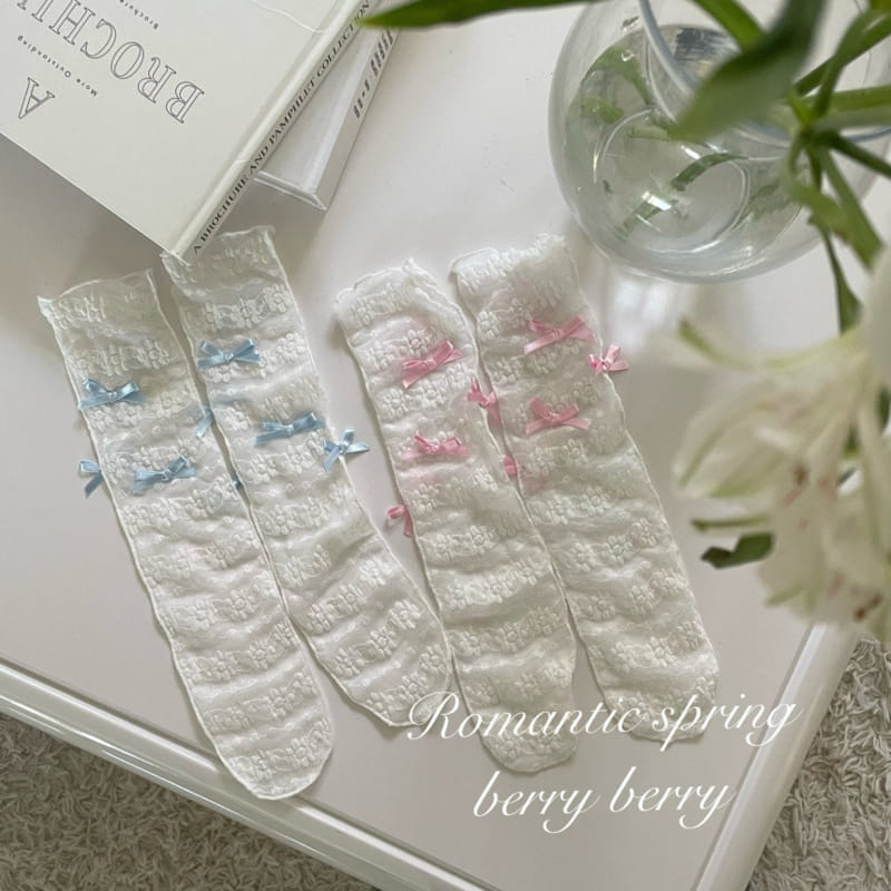 Berry Berry - Korean Children Fashion - #toddlerclothing - Coco Ribbon Socks