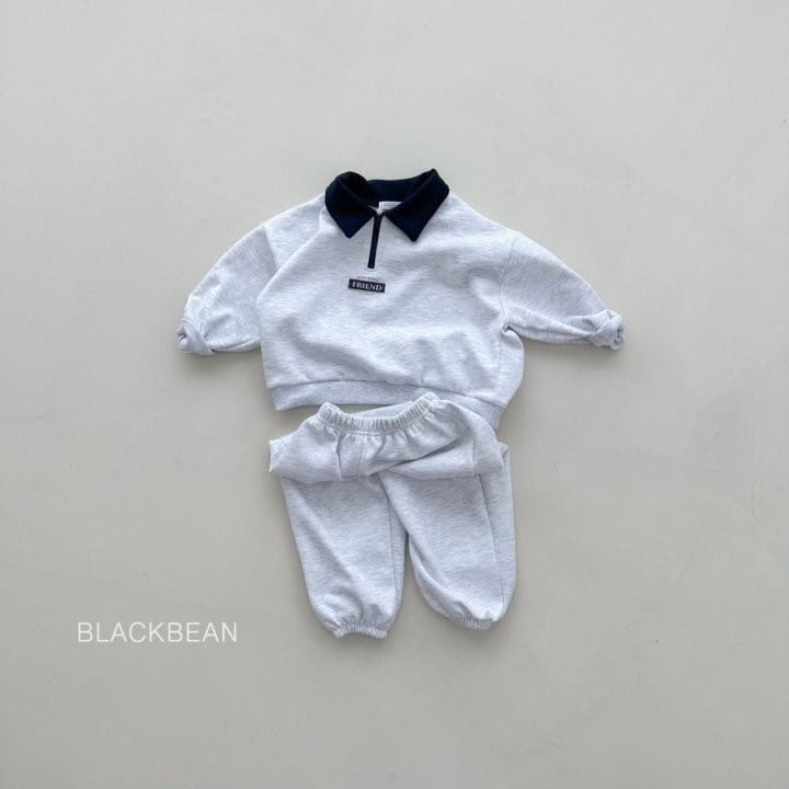 Black Bean - Korean Children Fashion - #childofig - Friend Top Bottom Set - 3