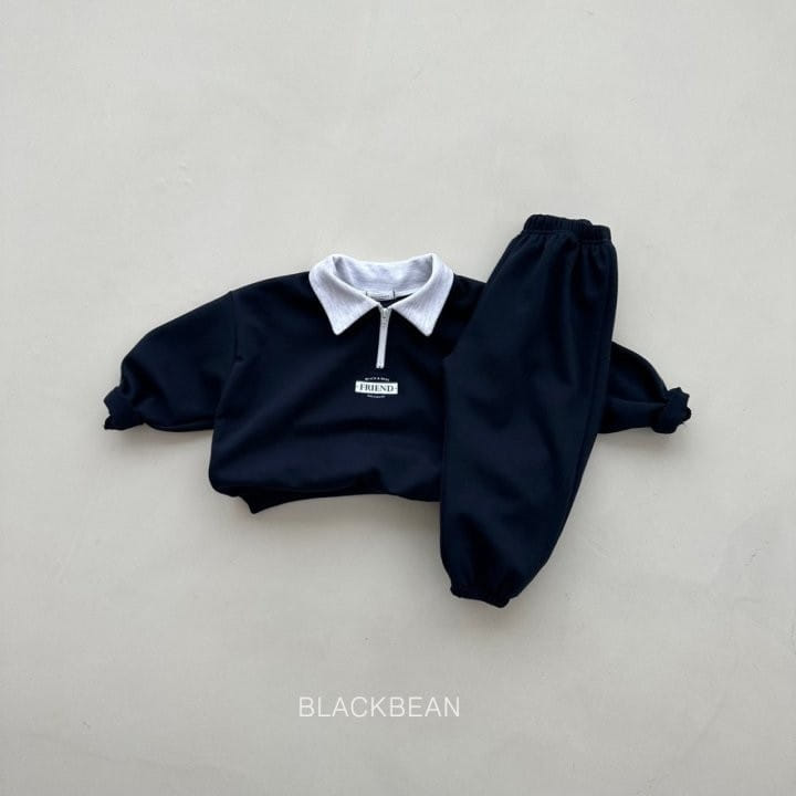 Black Bean - Korean Children Fashion - #childofig - Friend Top Bottom Set - 4