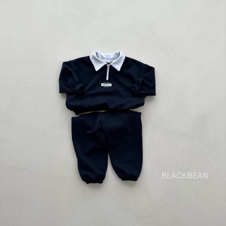 Black Bean - Korean Children Fashion - #designkidswear - Friend Top Bottom Set - 5