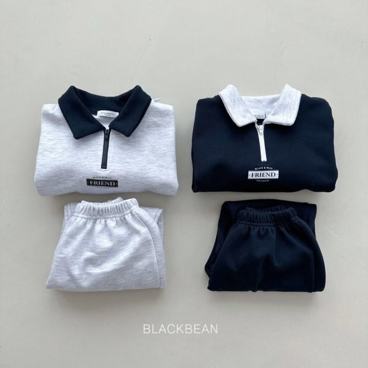 Black Bean - Korean Children Fashion - #kidsshorts - Friend Top Bottom Set - 8