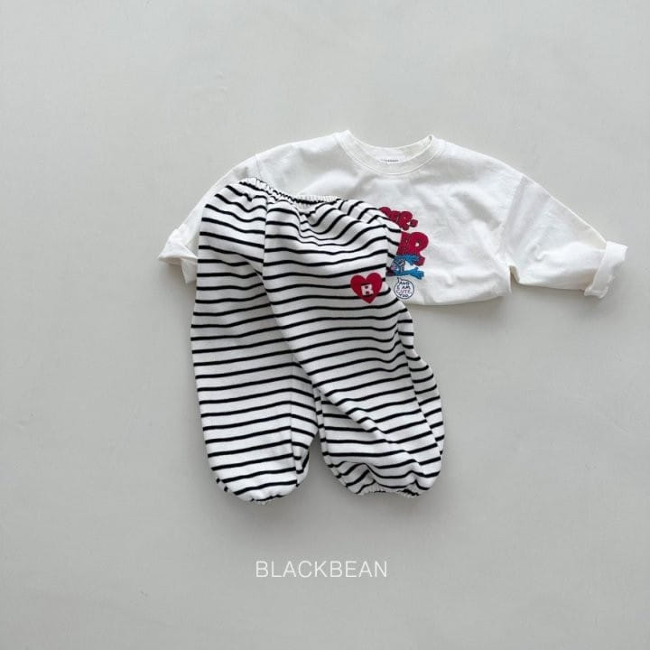 Black Bean - Korean Children Fashion - #kidsstore - Heart Pants - 4