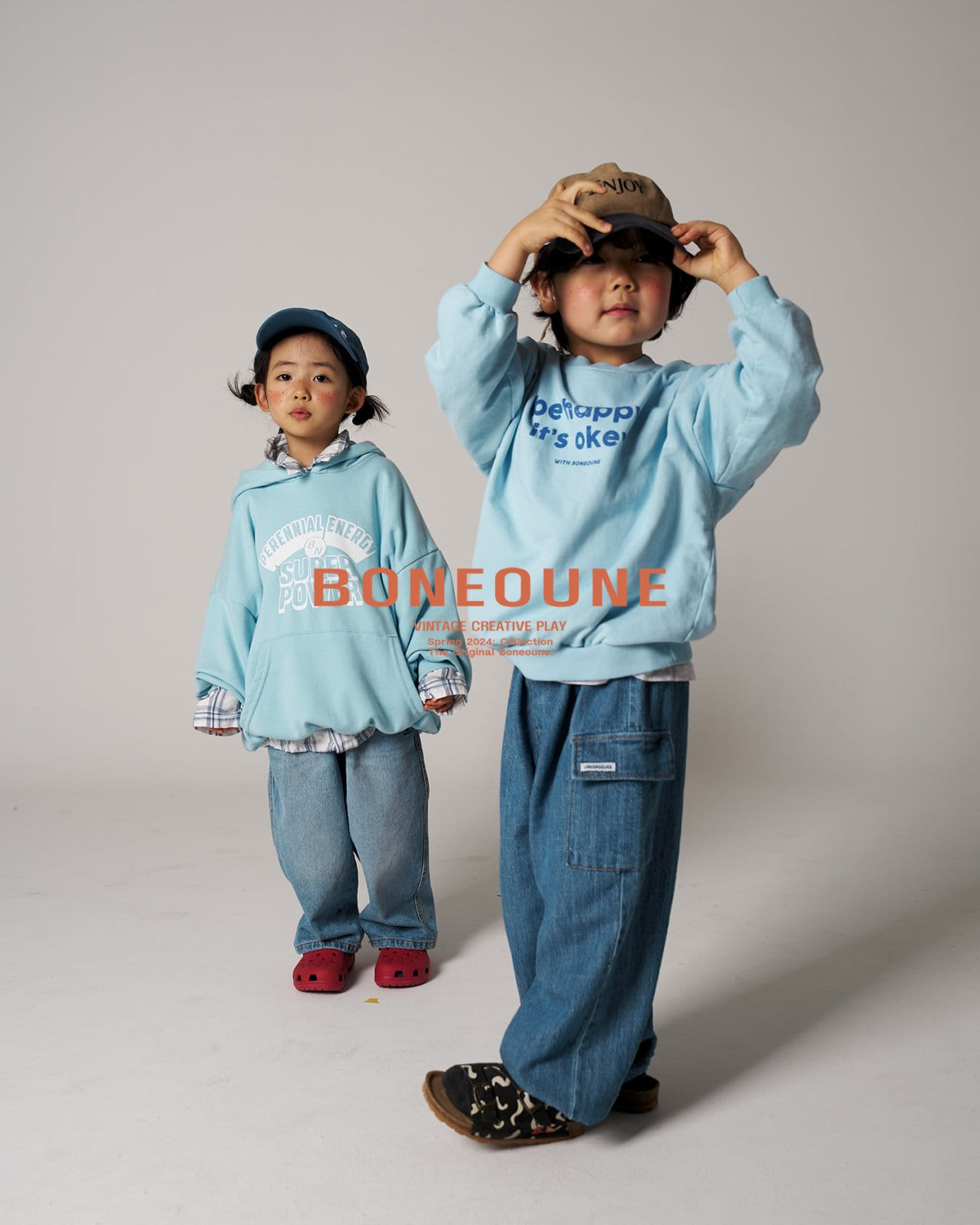 Boneoune - Korean Children Fashion - #Kfashion4kids - Soft Cargo  Denim Pants - 2