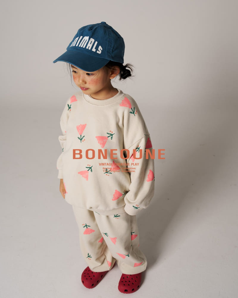 Boneoune - Korean Children Fashion - #Kfashion4kids - Triangle Flower Sweatshirt - 5