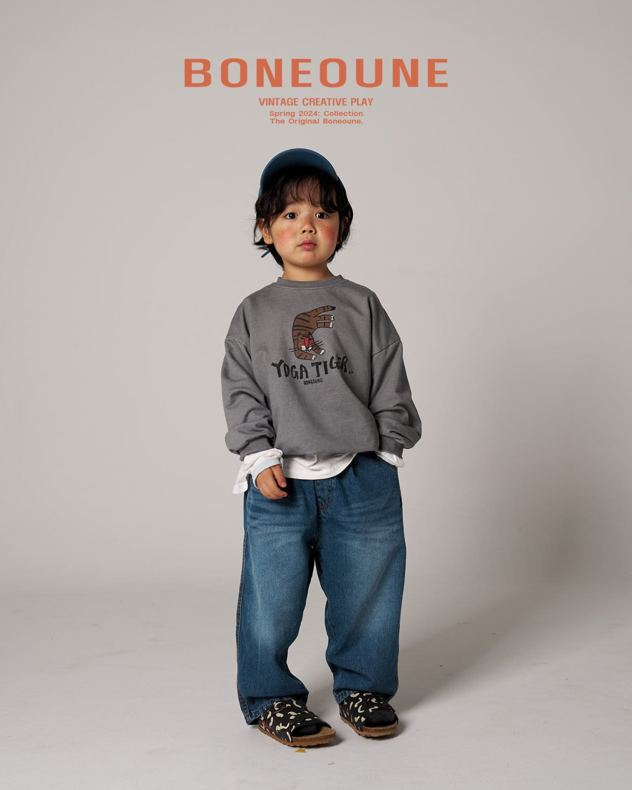 Boneoune - Korean Children Fashion - #designkidswear - Y Tiger Sweatshirt - 2