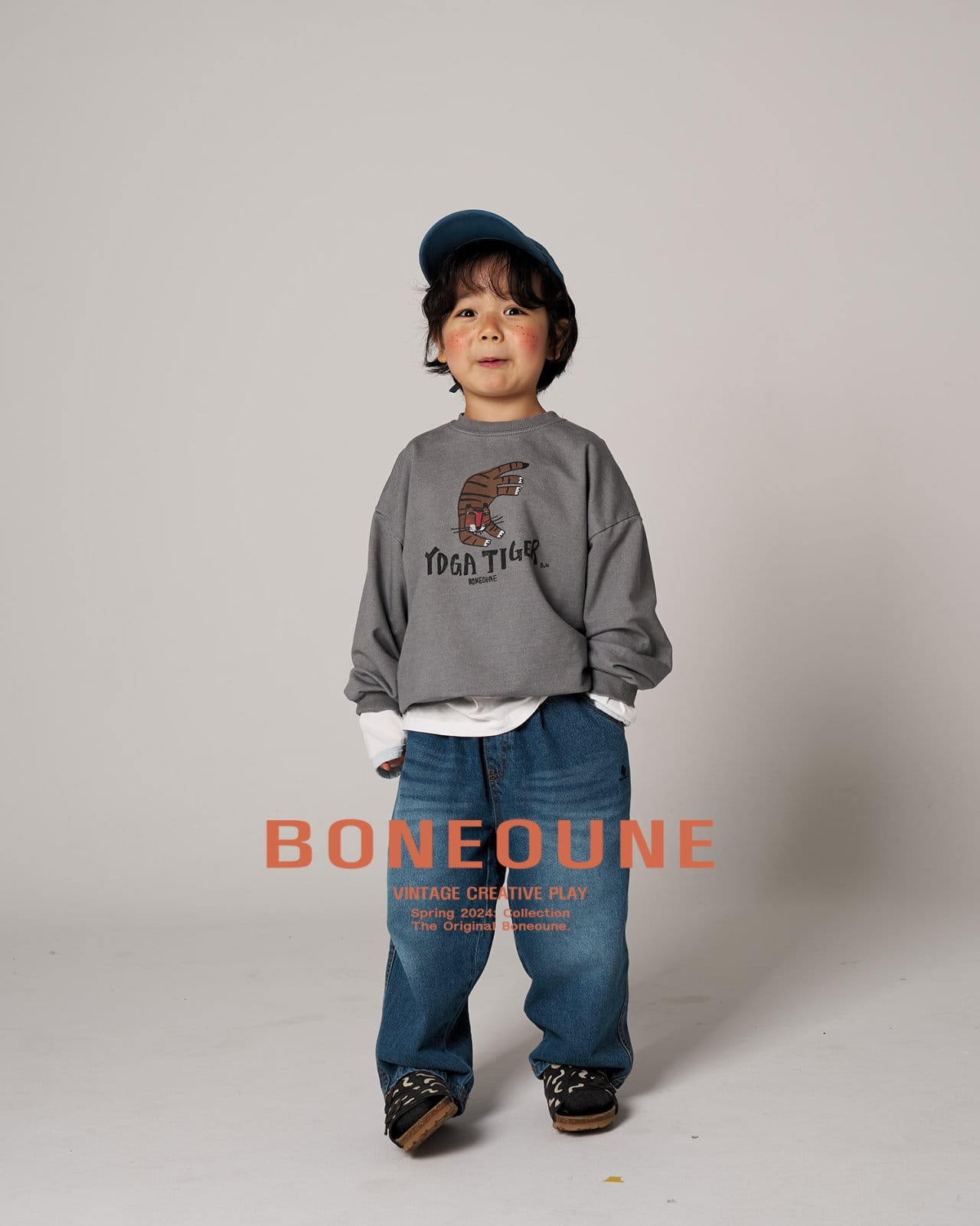 Boneoune - Korean Children Fashion - #discoveringself - Y Tiger Sweatshirt - 3