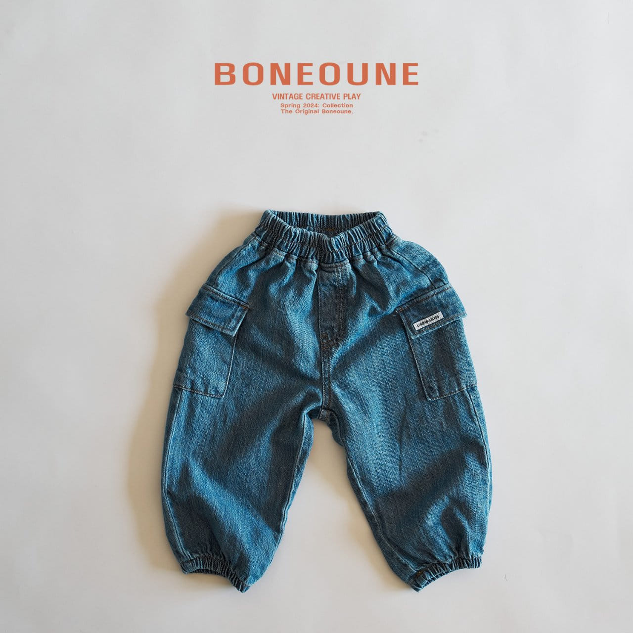 Boneoune - Korean Children Fashion - #kidzfashiontrend - Soft Cargo  Denim Pants