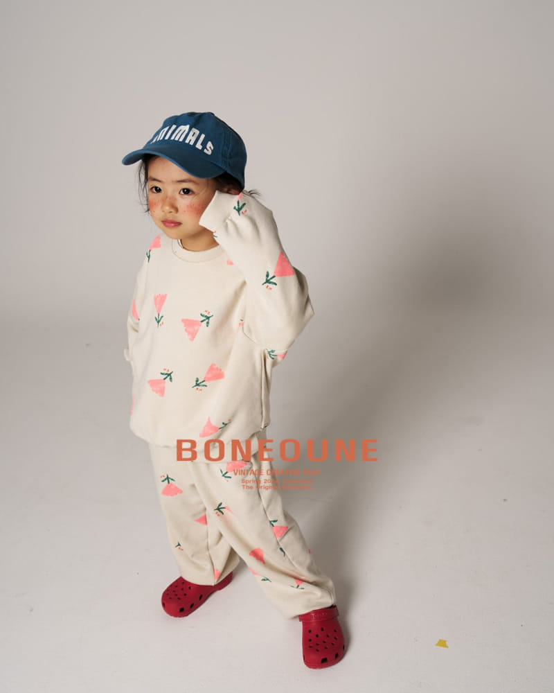 Boneoune - Korean Children Fashion - #magicofchildhood - Triangle Flower Sweatshirt - 7