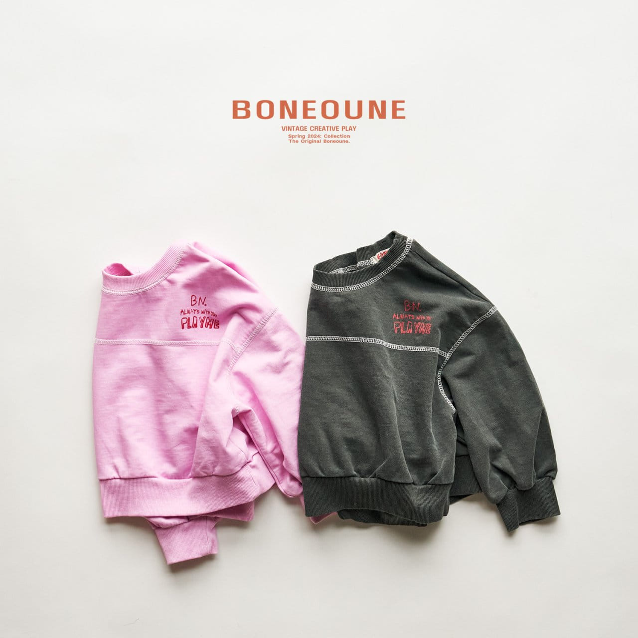 Boneoune - Korean Children Fashion - #prettylittlegirls - Crop Pig Sweatshirt