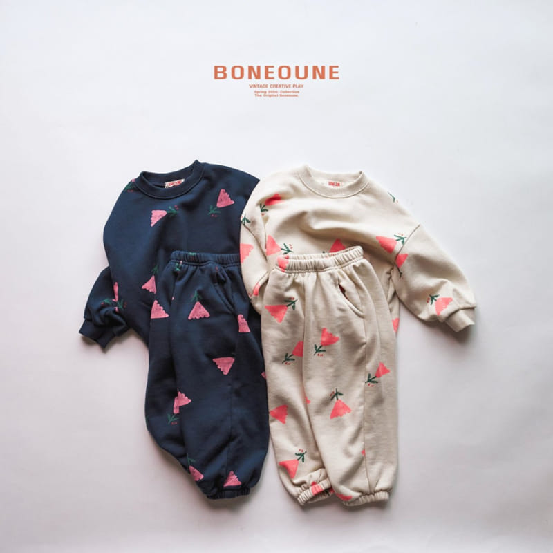 Boneoune - Korean Children Fashion - #todddlerfashion - Triangle Flower Sweatshirt - 10