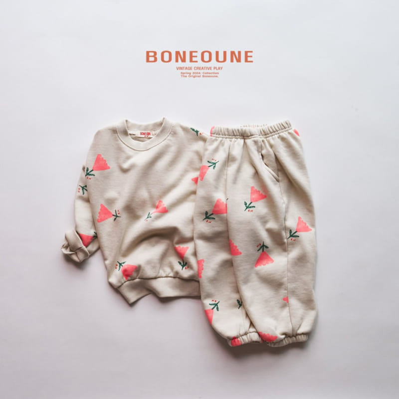 Boneoune - Korean Children Fashion - #toddlerclothing - Triangle Flower Sweatshirt - 11