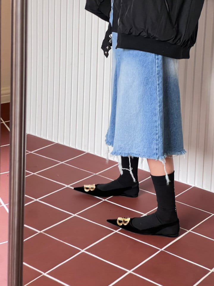 Bricklane - Korean Women Fashion - #pursuepretty - Cutting Skirt Denim Pants - 2