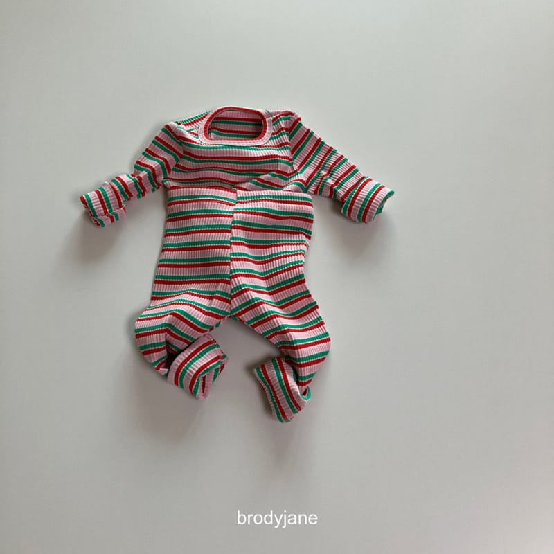 Brody Jane - Korean Baby Fashion - #babyoutfit - Multi ST Long Sleeves Top Bottom Set