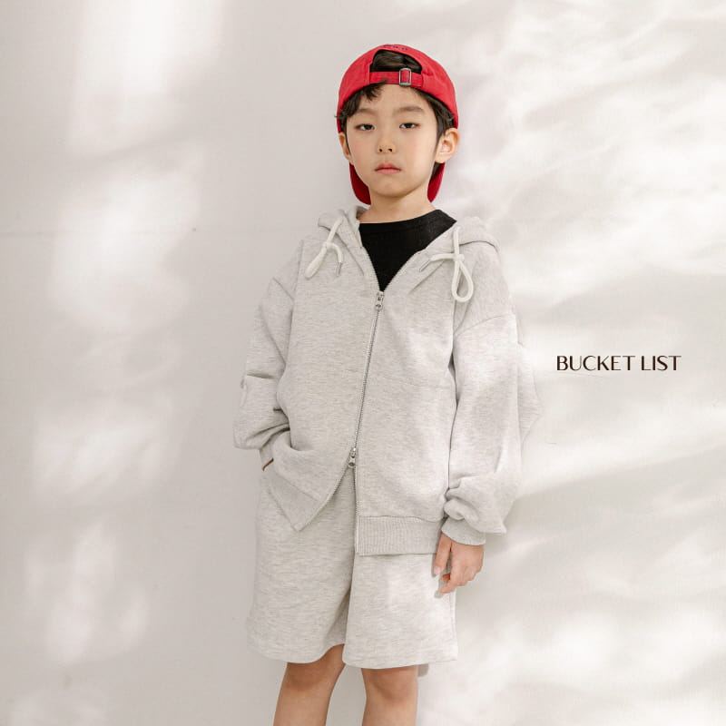 Bucket List - Korean Children Fashion - #Kfashion4kids - Two Way Sweat Hoody Zip Up - 2