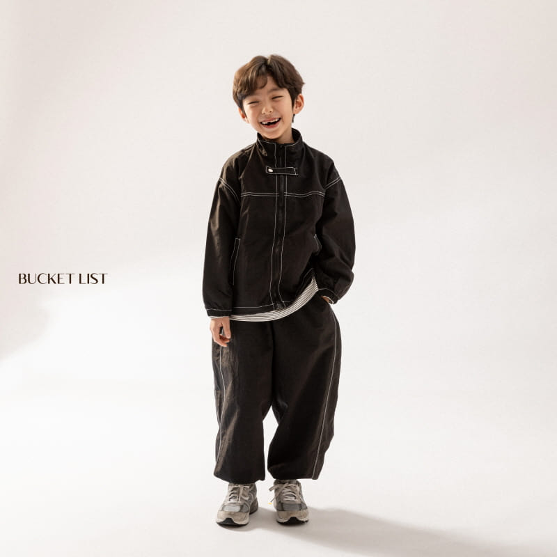 Bucket List - Korean Children Fashion - #Kfashion4kids - Double Stitch Jogger Pants - 10