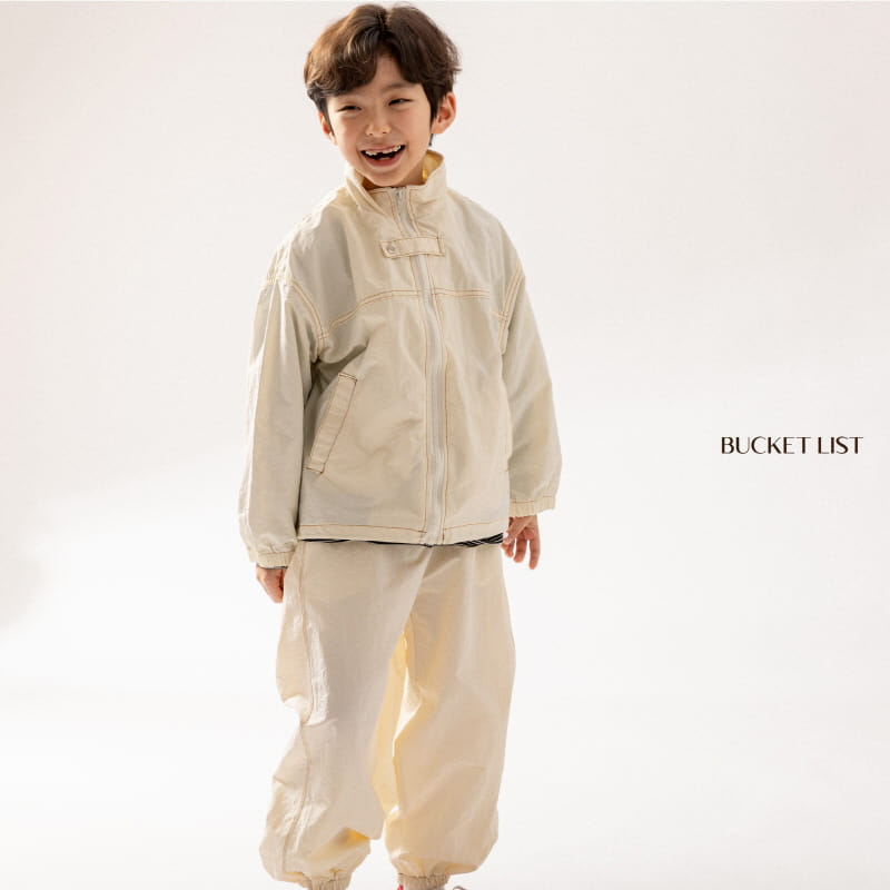 Bucket List - Korean Children Fashion - #childofig - Double Stitch Jogger Pants - 2