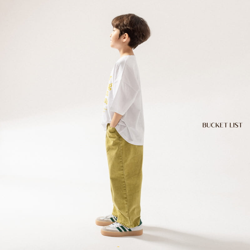 Bucket List - Korean Children Fashion - #childofig - Lettering Short Sleeve Tee - 5