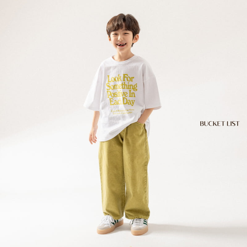 Bucket List - Korean Children Fashion - #childrensboutique - Lettering Short Sleeve Tee - 7