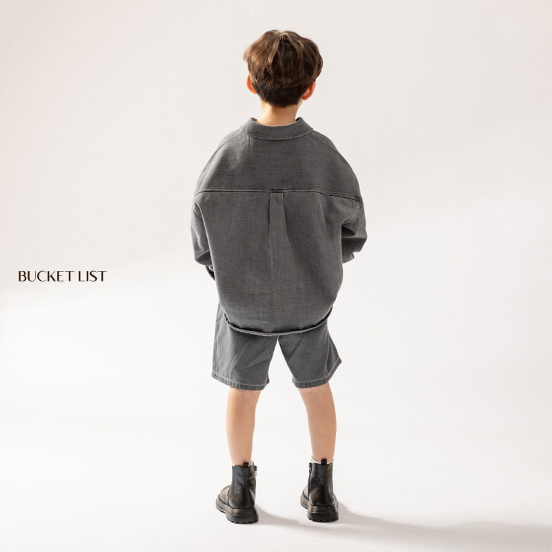 Bucket List - Korean Children Fashion - #childofig - Basic Denim Shirt - 4