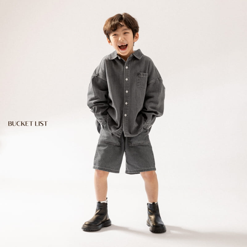 Bucket List - Korean Children Fashion - #designkidswear - Basic Denim Shirt - 5