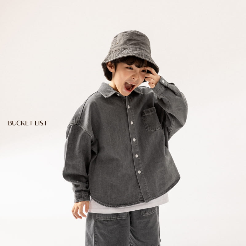 Bucket List - Korean Children Fashion - #discoveringself - Basic Denim Shirt - 6