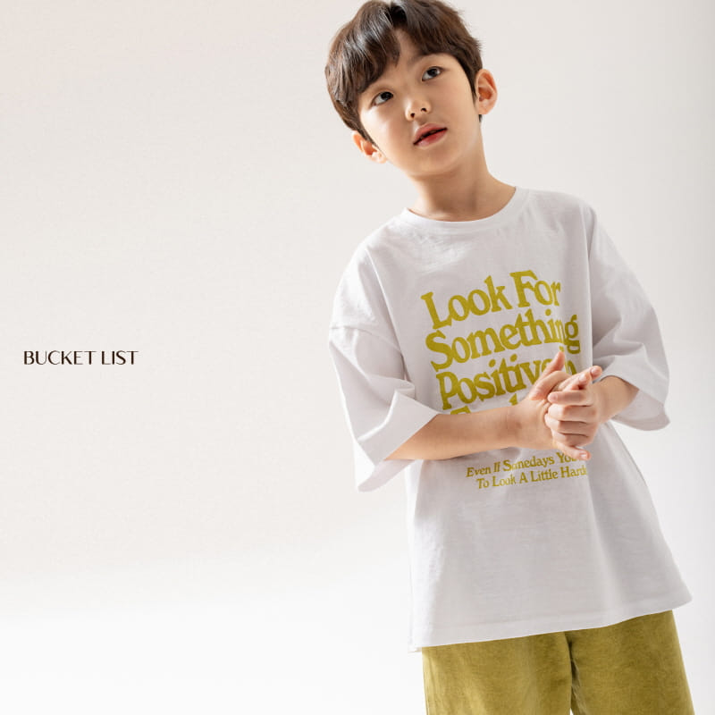 Bucket List - Korean Children Fashion - #fashionkids - Lettering Short Sleeve Tee - 10