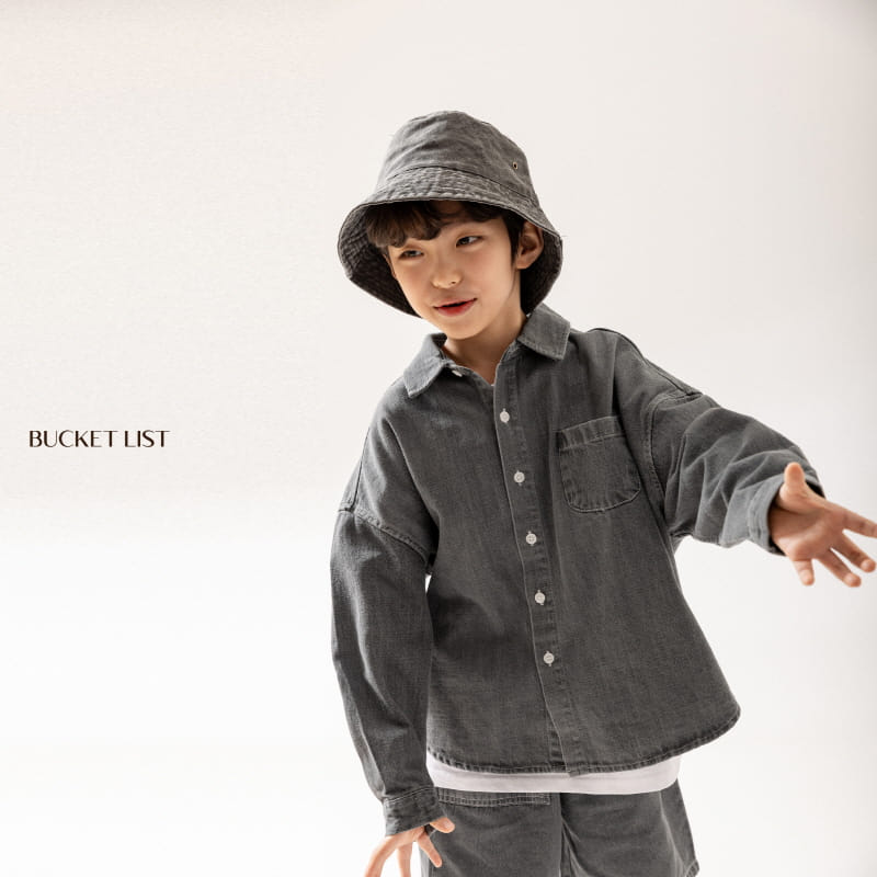 Bucket List - Korean Children Fashion - #fashionkids - Basic Denim Shirt - 7