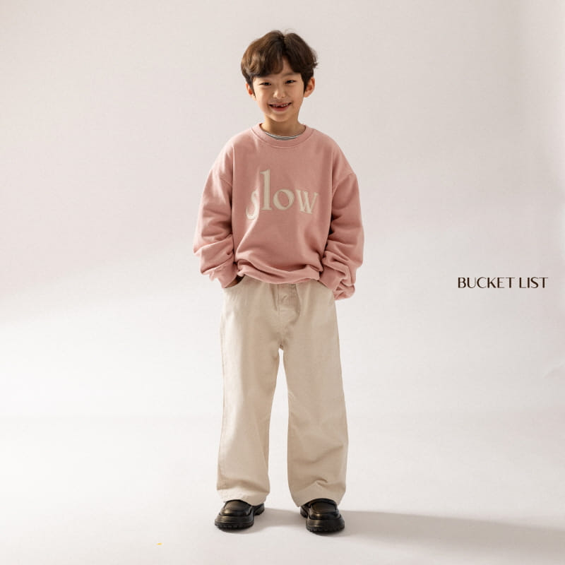 Bucket List - Korean Children Fashion - #kidsshorts - Slow Felt Sweatshirt - 3
