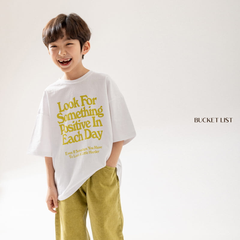 Bucket List - Korean Children Fashion - #kidsshorts - Lettering Short Sleeve Tee - 11
