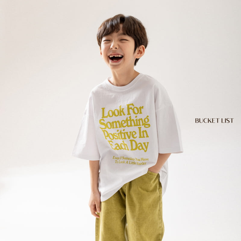 Bucket List - Korean Children Fashion - #littlefashionista - Lettering Short Sleeve Tee