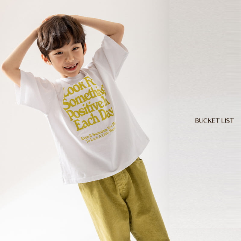 Bucket List - Korean Children Fashion - #magicofchildhood - Lettering Short Sleeve Tee - 2
