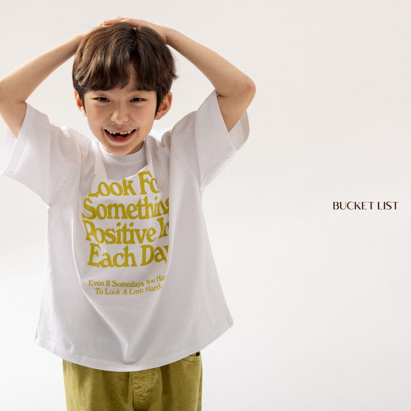 Bucket List - Korean Children Fashion - #minifashionista - Lettering Short Sleeve Tee - 3
