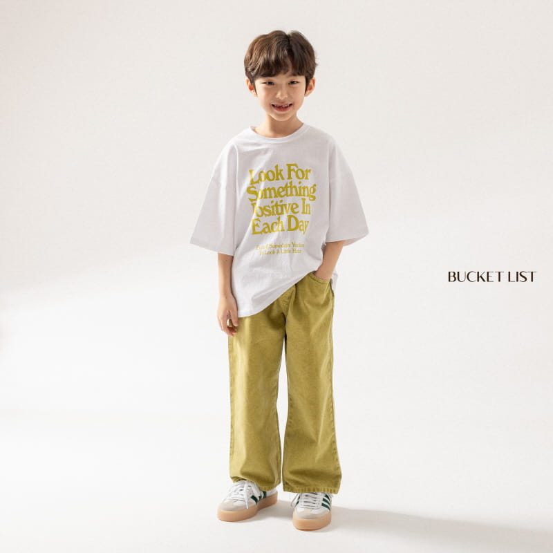 Bucket List - Korean Children Fashion - #minifashionista - Lettering Short Sleeve Tee - 4