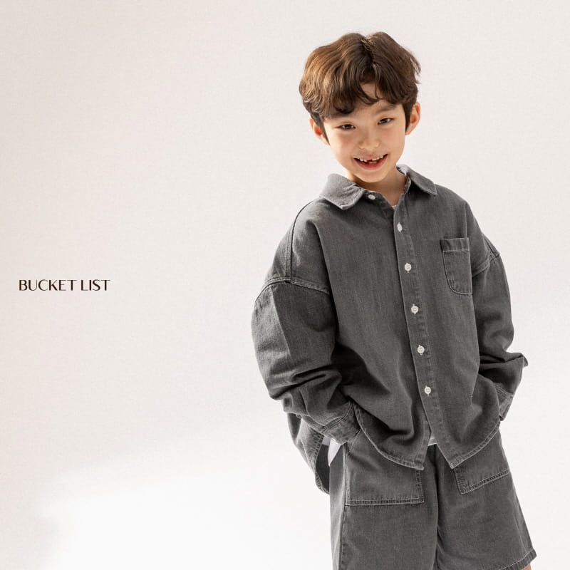Bucket List - Korean Children Fashion - #prettylittlegirls - Basic Denim Shirt