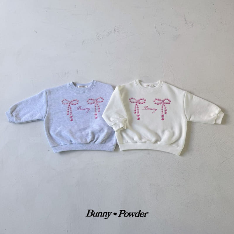 Bunny Powder - Korean Children Fashion - #Kfashion4kids - Pearl Ribbon Sweatshirt 