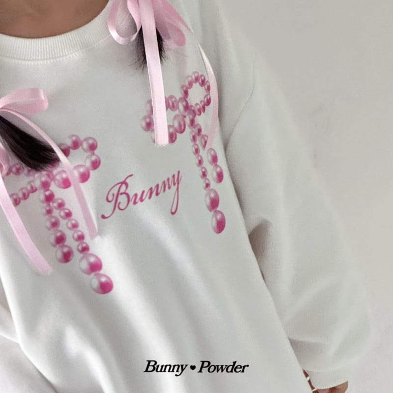 Bunny Powder - Korean Children Fashion - #childofig - Pearl Ribbon Sweatshirt  - 7