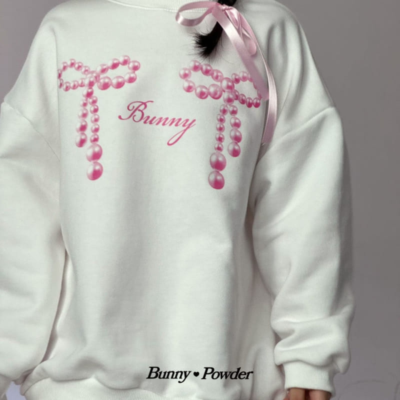 Bunny Powder - Korean Children Fashion - #childrensboutique - Pearl Ribbon Sweatshirt  - 8
