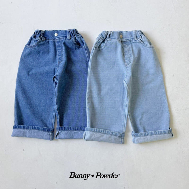 Bunny Powder - Korean Children Fashion - #fashionkids - Bunny Denim Pants - 8