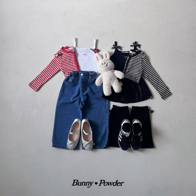Bunny Powder - Korean Children Fashion - #kidsshorts - Bunny Denim Pants - 9