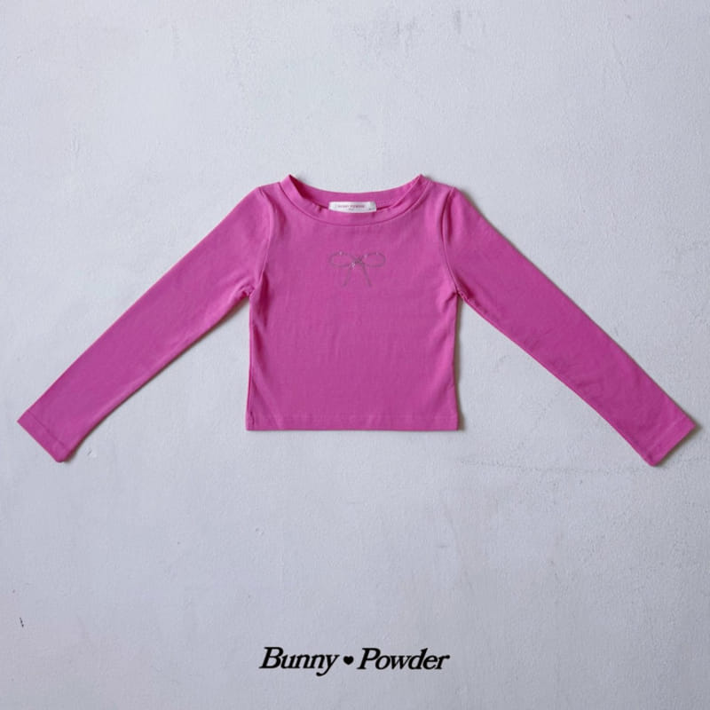 Bunny Powder - Korean Children Fashion - #kidsshorts - Ribbon Pick Tee - 2