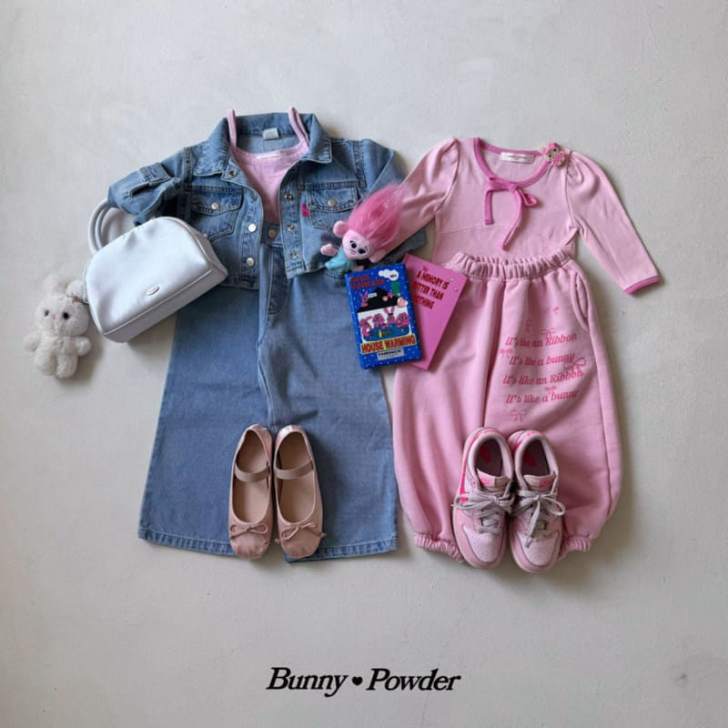 Bunny Powder - Korean Children Fashion - #kidsstore - Bunny Denim Pants - 10