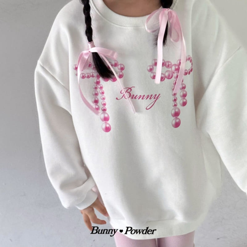 Bunny Powder - Korean Children Fashion - #prettylittlegirls - Pearl Ribbon Sweatshirt  - 5