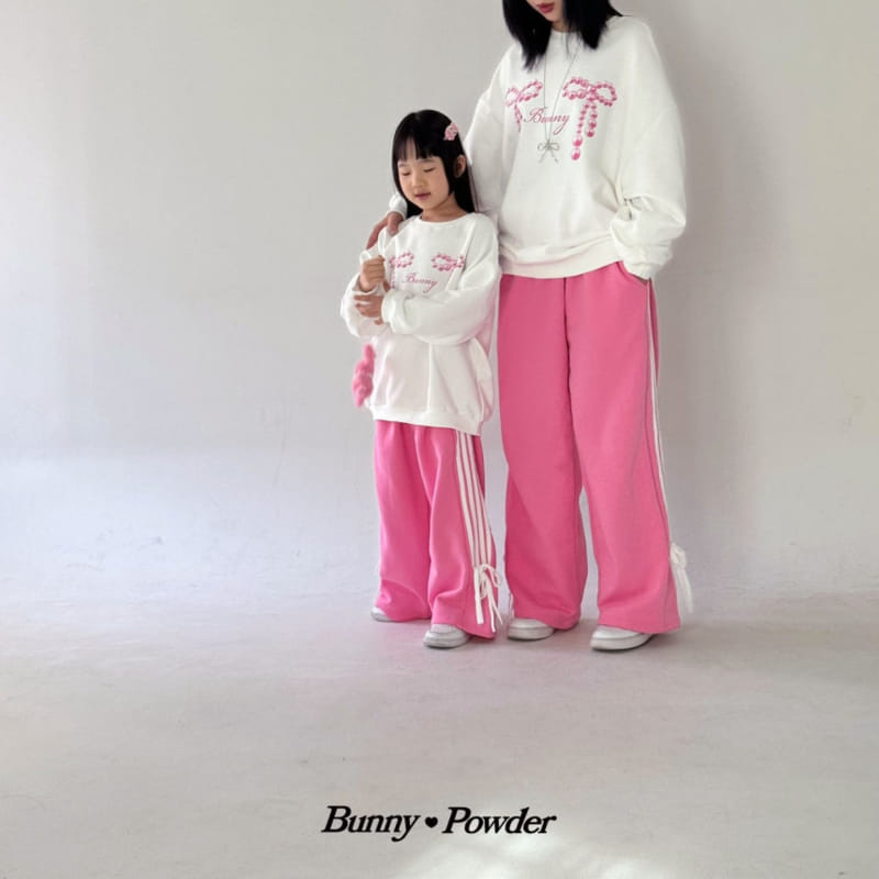 Bunny Powder - Korean Women Fashion - #momslook - Adult Pearl Ribbon Sweatshirt  - 2