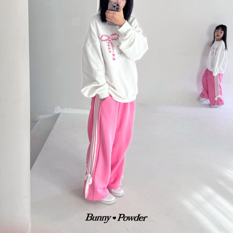 Bunny Powder - Korean Women Fashion - #womensfashion - Adult Pearl Ribbon Sweatshirt  - 3