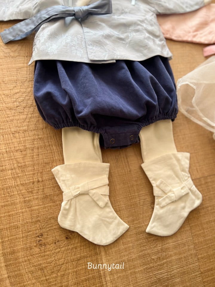 Bunnytail - Korean Baby Fashion - #babylifestyle - Hanbok Yeon Hwa Foot Leggings - 3